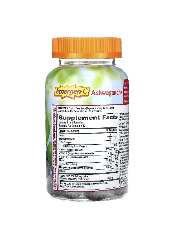 Emergen-C - Emergen-C, Ashwagandha, Berry Blend, 36 Gummies - Image 1