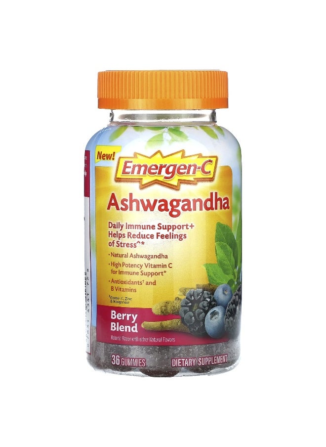 Emergen-C - Emergen-C, Ashwagandha, Berry Blend, 36 Gummies - Image 1