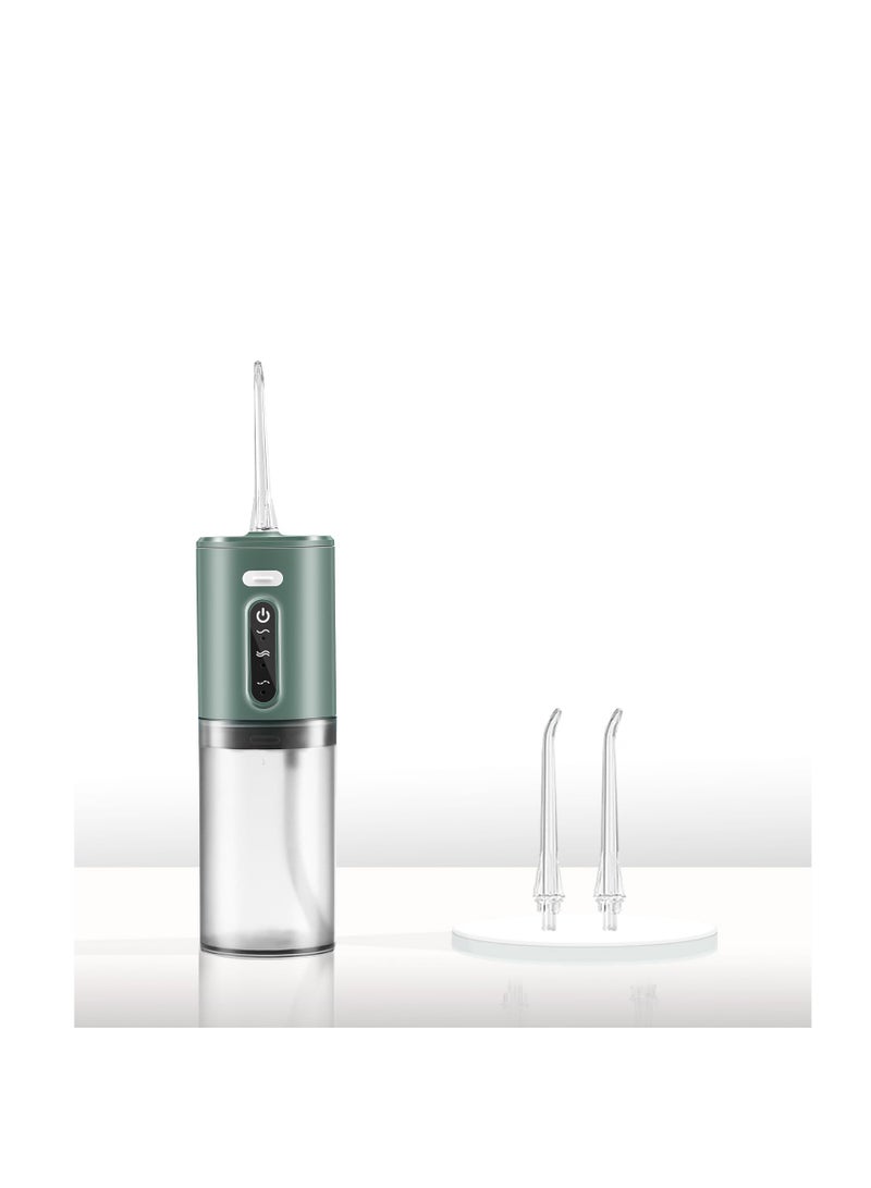 Excefore Water Flossers for Teeth, Water Picks for Teeth Cleaning and Flossing, Portable Dental Water Flosser Teeth Pick with 2 Nozzle, Rechargeable IPX7 Waterproof, Long Battery Life, Green - Image 1