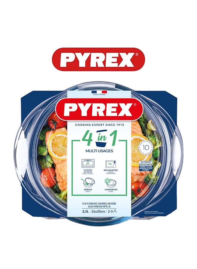Pyrex Essential Casserole Round 2.1L - Durable Borosilicate Glass for Versatile Cooking and Serving - Image 2