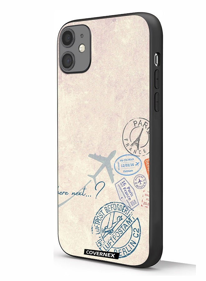 Covernex غطاء حماية آيفون 11 من أبل مزخرف بطابع باريس والطيران - Image 1