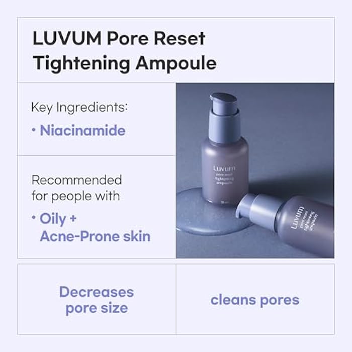 LUVUM Pore Reset Ampoule, Niacinamide Serum, PHA, Black Head Remover, 1.01 fl. oz - Image 2