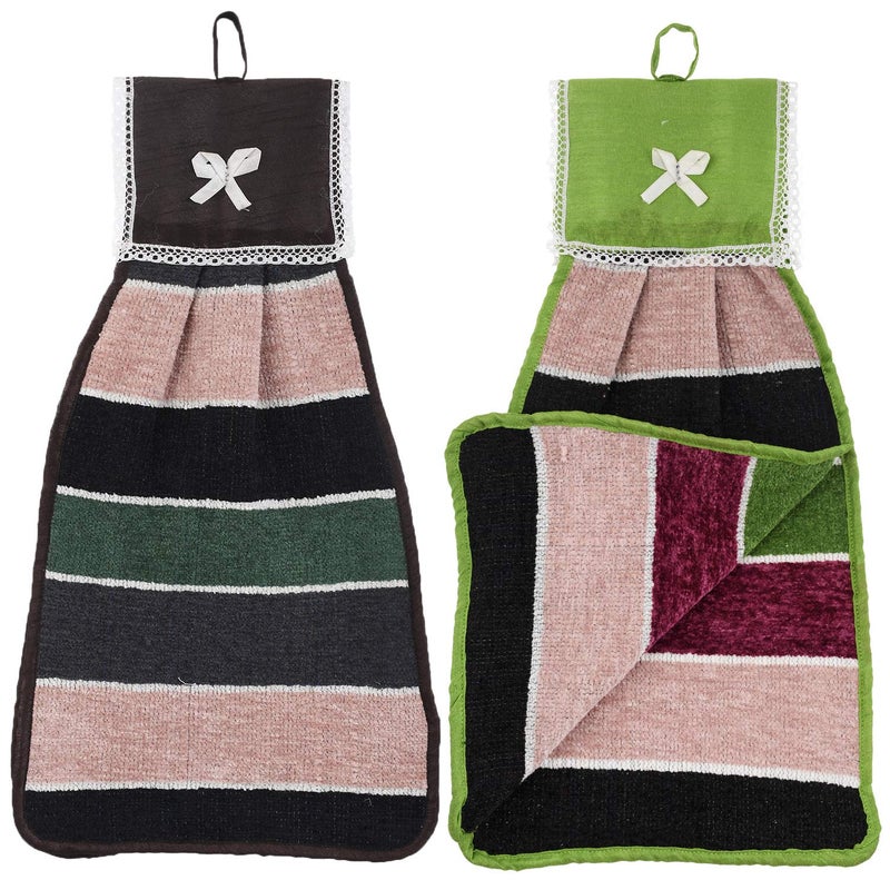 Kuber Industries Hanging Cotton 2 Pieces Cotton Washbasin Napkin/Hand Towel for Kitchen and Bathroom (Multi) - CTKTC045550 - Image 1
