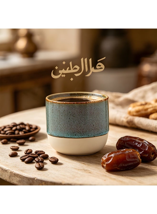 230ml Teal Speckled Glaze Ceramic Coffee Mug, 7.8×6.6cm Heat Resistant Arabic Tea Cup, Rustic Stoneware Drinkware for Home & Office - Image 5