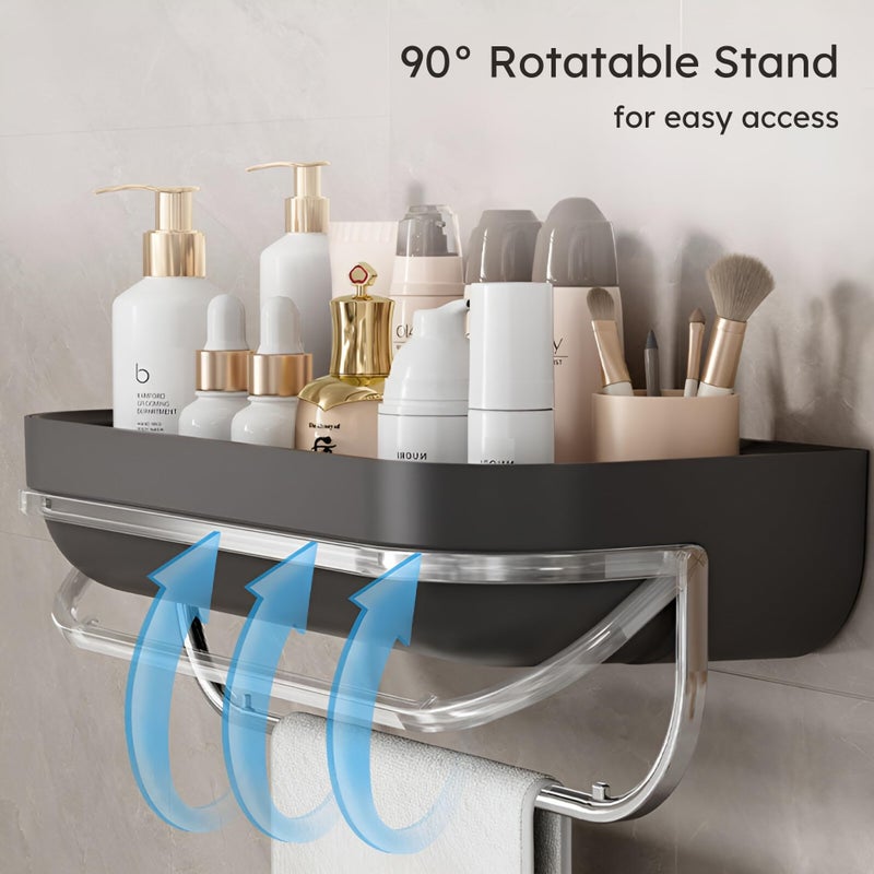 KREPS Modern Bathroom Shelf Organizer Storage for Bathroom Essentials, Stylish and Functional Decor Solution, Luxury Bath Setup with Convenient Shelving (Cream, Flat) - Image 5