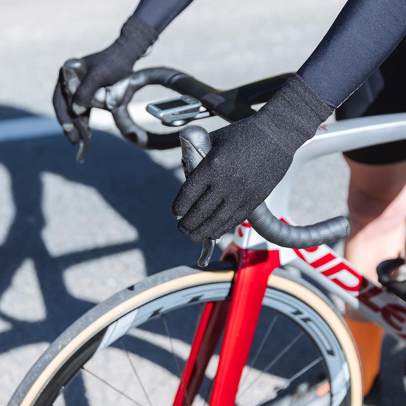 GripGrab Merino-Wool Thermal Full Finger Liner Gloves Touchscreen-Compatible Knitted Inner Under Cycling Everyday-Life - Image 5