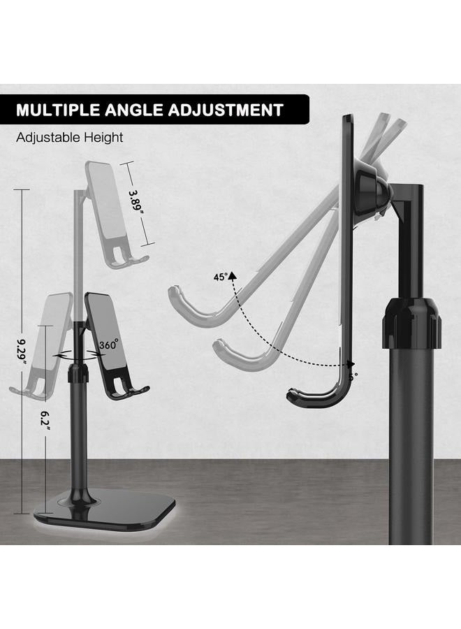 Doboli Cell Phone Stand, Phone Stand for Desk, Phone Holder Stand Compatible with iPhone and All Mobile Phones Tablet, Gifts for Adults Women Men Mom Wife, Black - Image 3