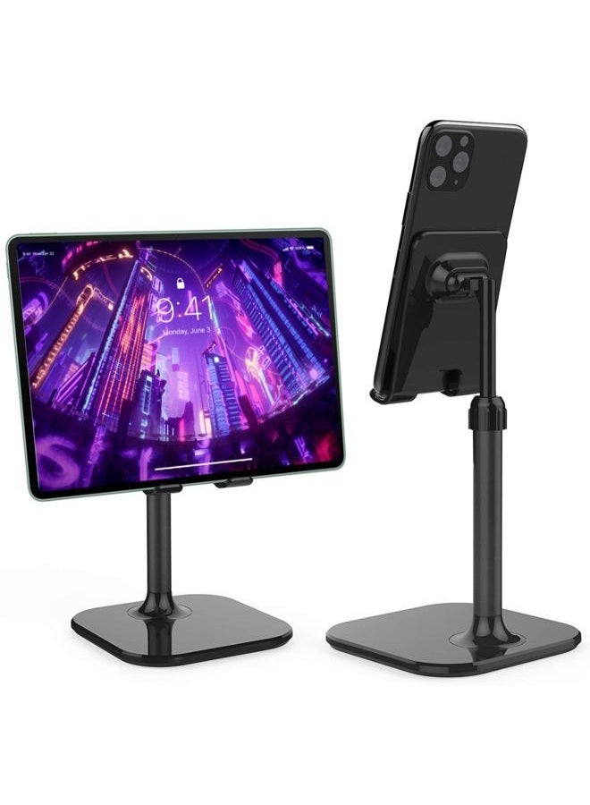 Doboli Cell Phone Stand, Phone Stand for Desk, Phone Holder Stand Compatible with iPhone and All Mobile Phones Tablet, Gifts for Adults Women Men Mom Wife, Black - Image 1