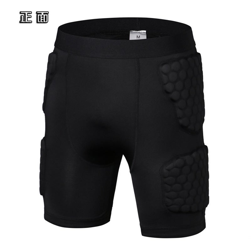 Generic Shenma Source Factory Honeycomb Anti-collision Shorts Basketball Football Sanda Anti-compression Sports Shorts Black
