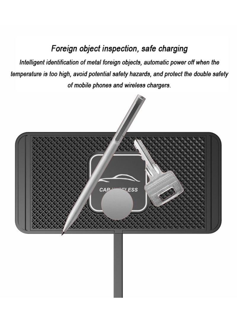 Zikra Wireless Charger, Wireless car Charger Charging pad 15w Non-Slip QI Fast Charger for car Wireless Phone Charger for Android for iPhone 11/12/13 Pro Max Xs, Samsung Galaxy S20, S10+ Note 9 - Image 5