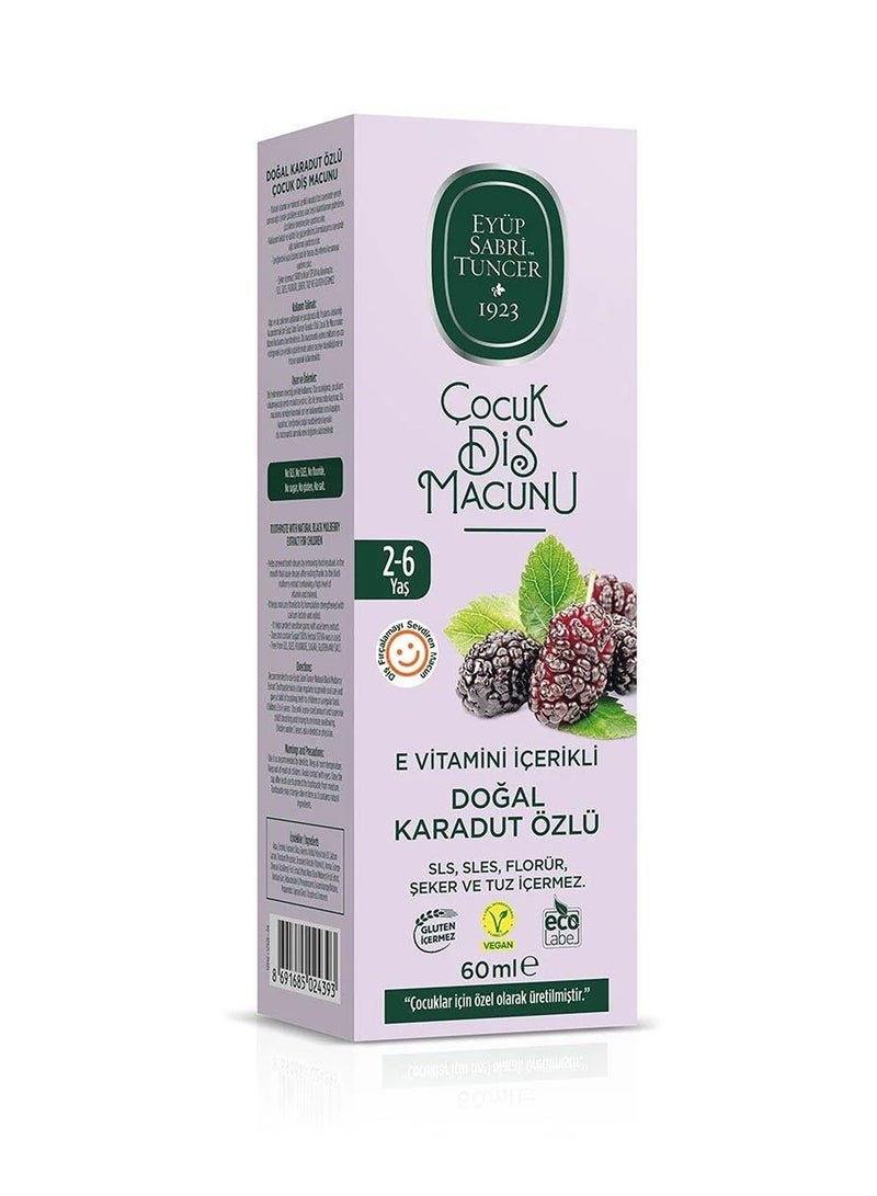 eyup sabri tuncer Natural Mulberry Extract 2-6 Years Old Children's Toothpaste 60 ml - Image 3