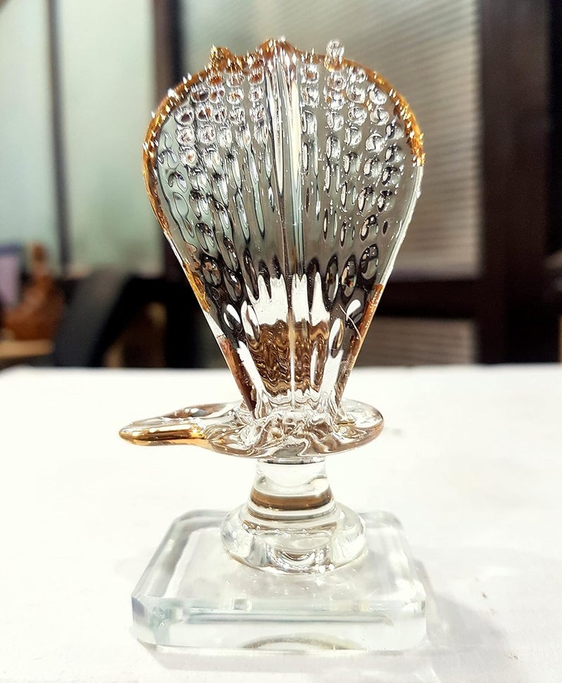 KLEO Sphatik Shiv Shiva Lingam Linga Ling Crystal Glass Murti Idol Statue Sculpture 35 Clear Shiva - Image 5