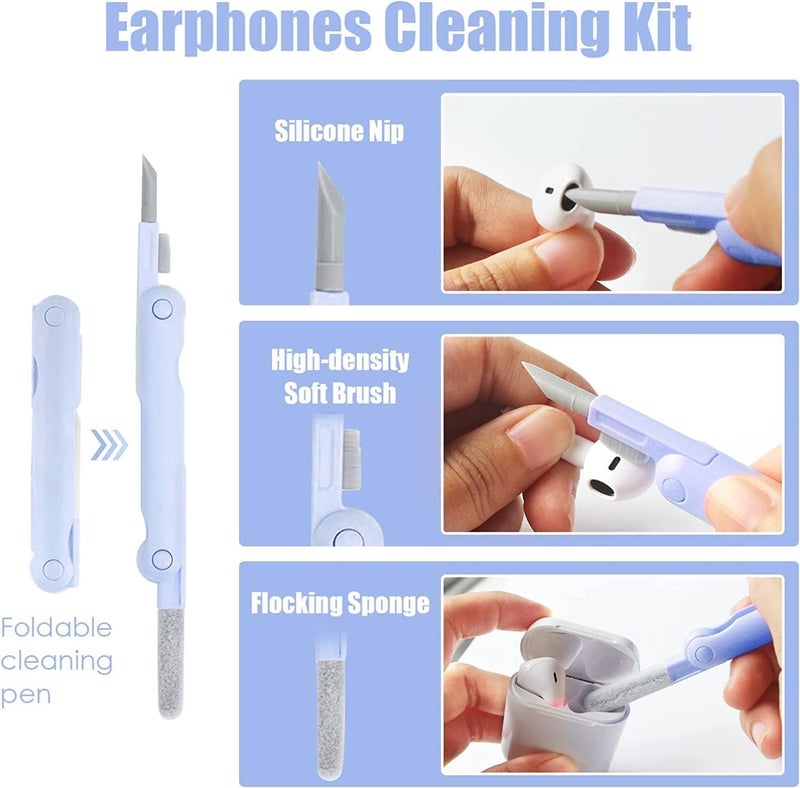 WiredCom 7 in 1 Multi-Function Laptop Cleaning Brush/Keyboard Cleaning kit/Gadget Cleaning kit Gap Duster Key-Cap Puller for Laptop,Monitor,Keyboard and Earphones with Spray Bottle - Image 5