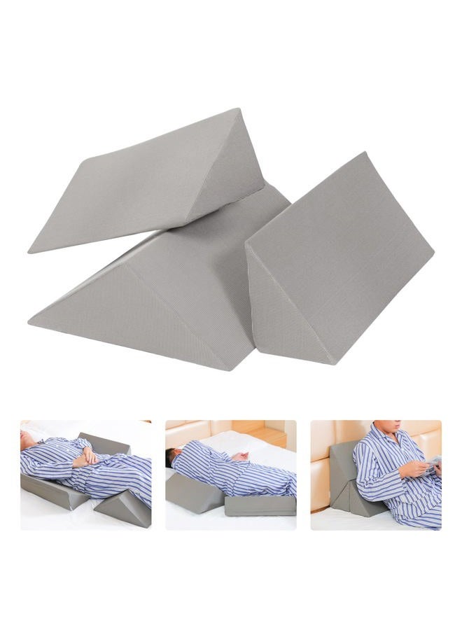 Fanwer Bed Wedges & Body Positioners (3 in 1), 40 Degree Wedges for Bed Positioning,Positioning Pillows for Elderly, Wedge Pillow for Bed Sores, Side Sleeping, After Surgery,Back Pain,Grey - Image 1