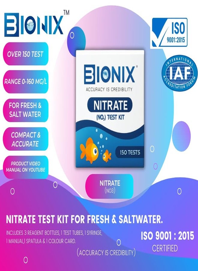 Bionix Nitrate Test Kit for Fresh & Salt Water (150 Test). - Image 2