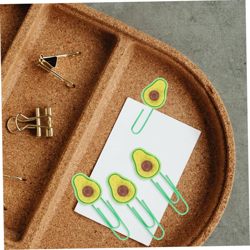 Colorful Cartoon Fruit Shaped Paper Clips 3Pcs Flexible Design for School Office Supplies - Image 3