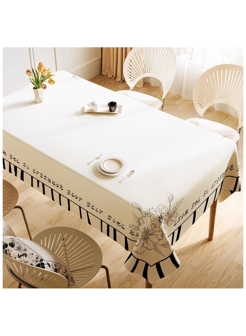 Anna 110*160cm Soft Scratch-Resistant Durable Heat-Resistant Waterproof Oil-Repellent Easy-Clean Minimalist Tablecloth - Image 1