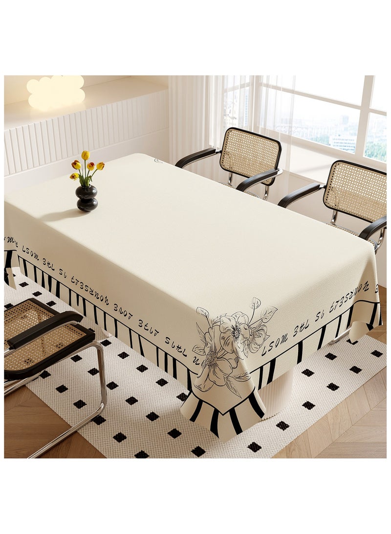 Anna 110*160cm Soft Scratch-Resistant Durable Heat-Resistant Waterproof Oil-Repellent Easy-Clean Minimalist Tablecloth - Image 2