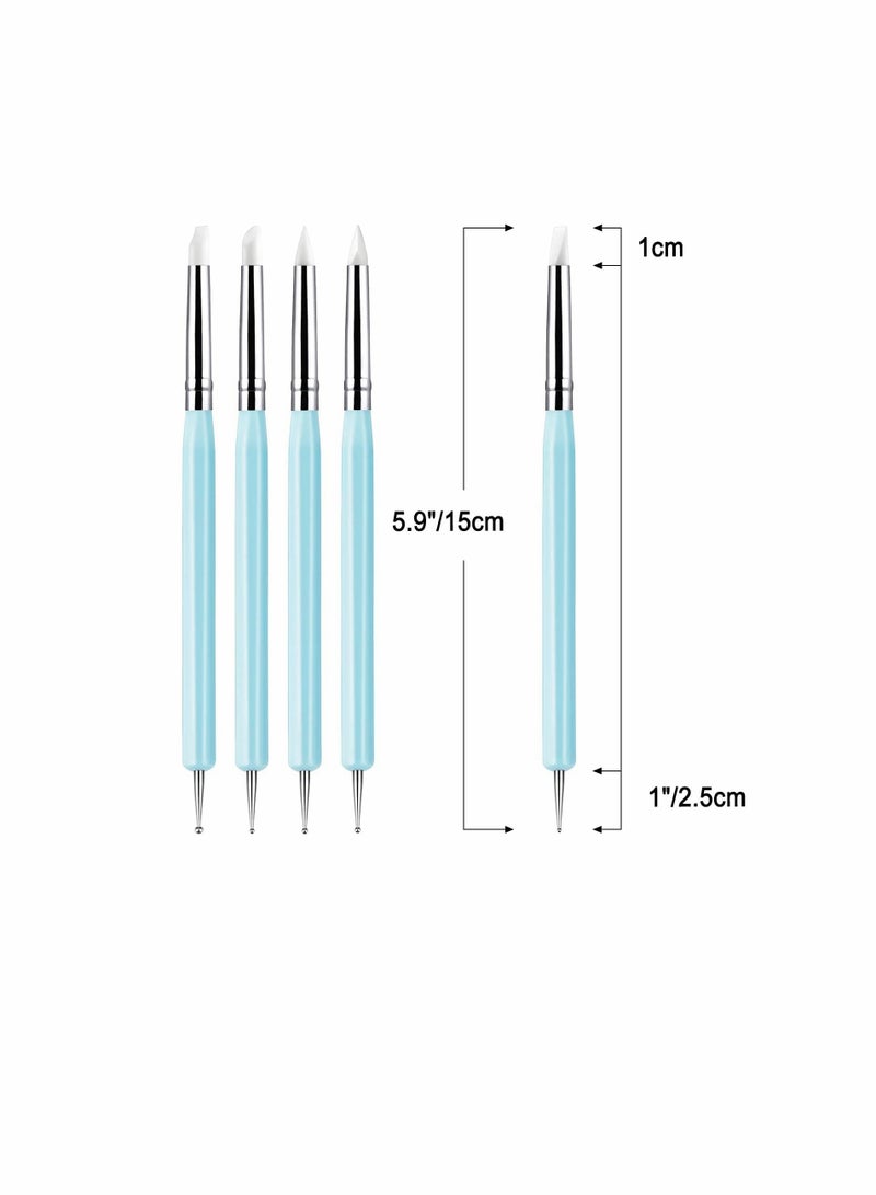 KASTWAVE 10Pcs Silicone Clay Sculpting Tool, Modeling Dotting Tool& Pottery Craft use for DIY Handicraft - Image 3