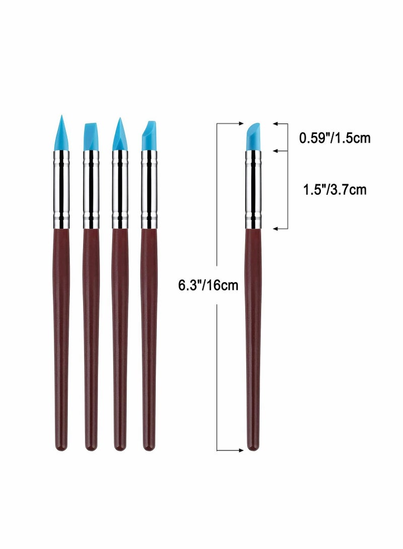 KASTWAVE 10Pcs Silicone Clay Sculpting Tool, Modeling Dotting Tool& Pottery Craft use for DIY Handicraft - Image 2