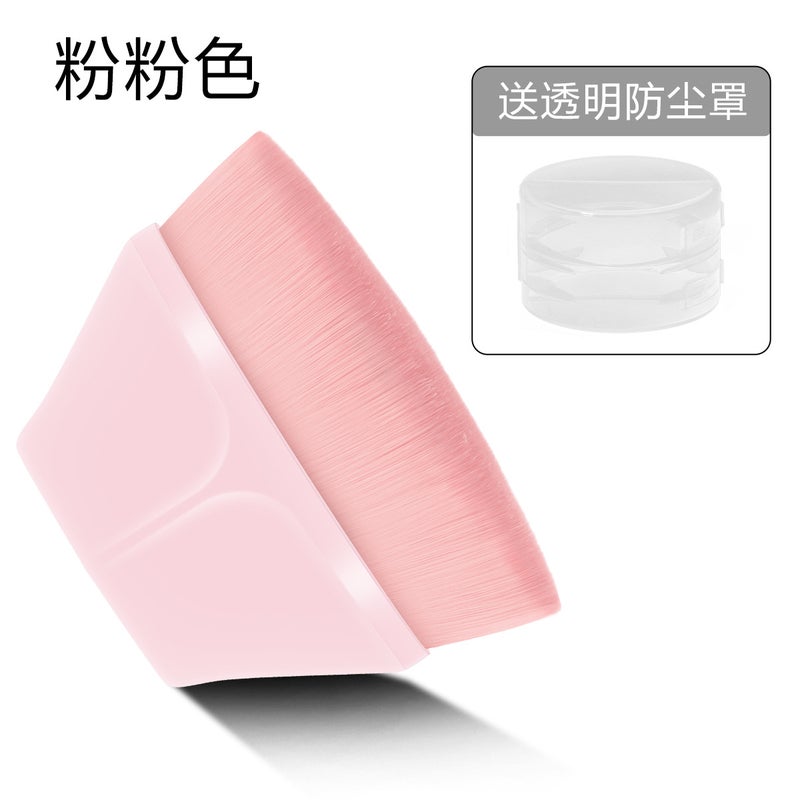 No. 55 foundation makeup brush petal traceless makeup tool flat head portable non-eating powder brush storage box BB brush All pink + over UV + box[upgrade] - Image 1