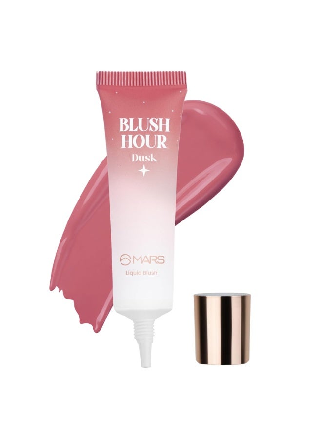 مارس أحمر خدود سائل من مارس | لمسة نهائية ندية مطفية | لون غني | تركيبة خفيفة الوزن تدوم طويلاً | تطبيق سهل (١٢ مل) (٠٥-DUSK) - Image 1