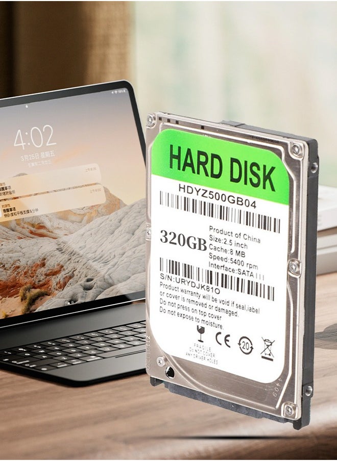 DUNISO Laptop hard drive, built in mechanical hard drive, suitable for laptops, car surveillance, game consoles, 8MB cache, 5400PRM, 2.5 inch (320GB)  - Image 3