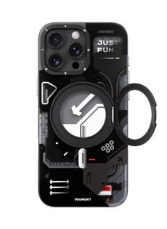 Cyberpunk 360° Rotation Ring Stand Case For iPhone 16 Pro