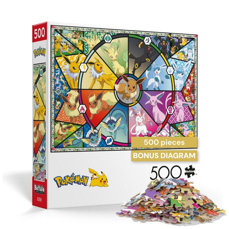 Buffalo Games Pokmon Eevee Evolutions Series 1 500 Piece Jigsaw Puzzle for Adults Challenging Puzzle Perfect for Game Nights Finished Size 2125 x 1500 - Image 2