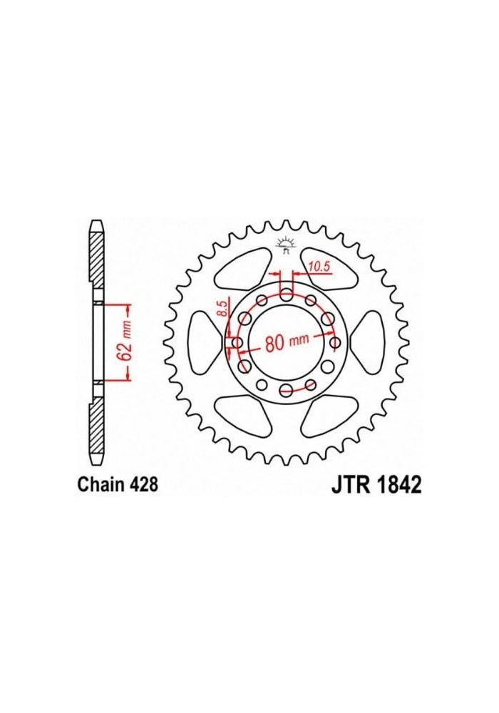JT Sprockets 45T Steel Rear Sprocket - Image 2