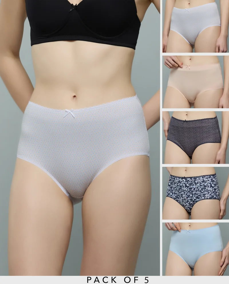 R&B 5 Pack Printed Full Briefs