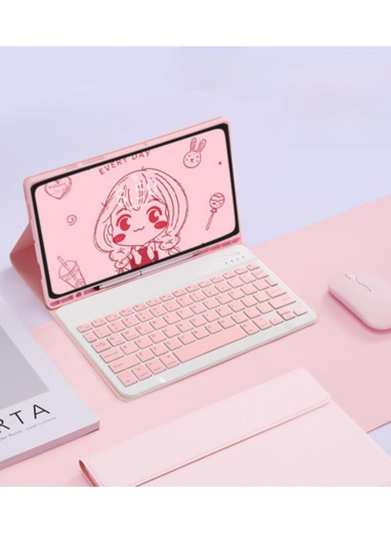 Compatible with Samsung Galaxy Tab S9 FE（2023） Keyboard Case, with Mouse Detachable Wireless Bluetooth Keyboard + Pen Holder Case