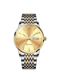 NIBEMINENT Full-automatic Fashion Men's Double Calendar Luminous Waterproof Watch Stainless Steel Business Non-mechanical Quartz New 