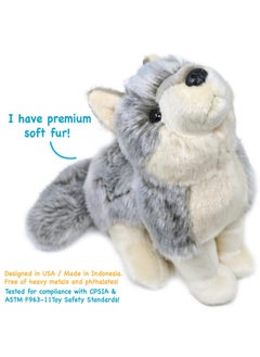 فياهارت دمية الذئب Wolcott | حيوان محشو مقاس 11 بوصة | من إنتاج Tigerhart Toys  - Image 5