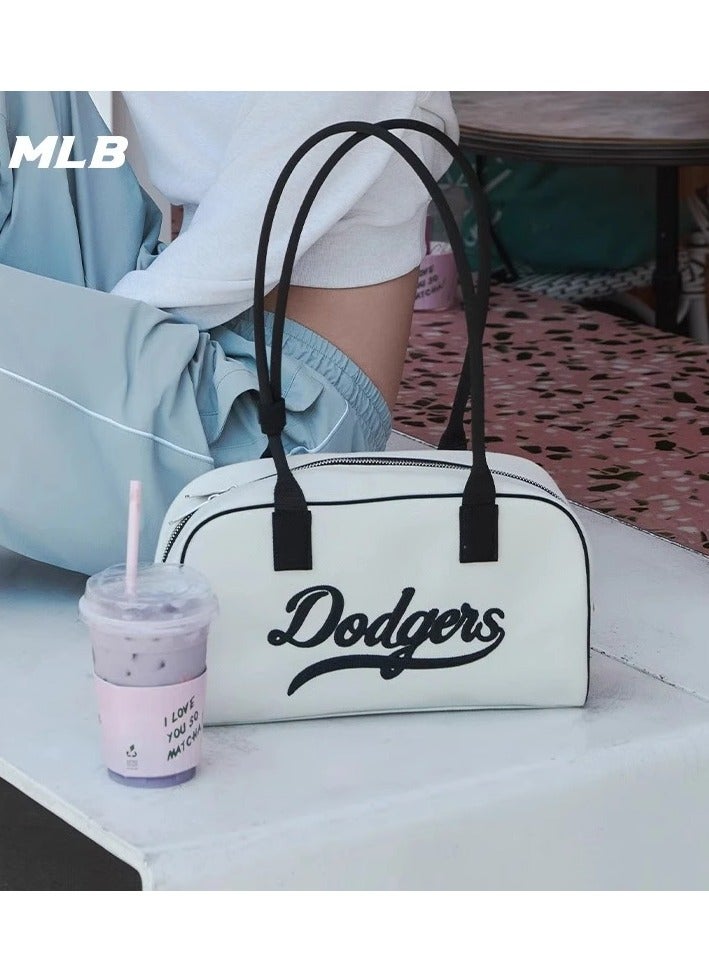 MLB MLB Los Angeles Dodgers Polyester Handbag Shoulder Bag Regular Unisex Dark Cream  - Image 5