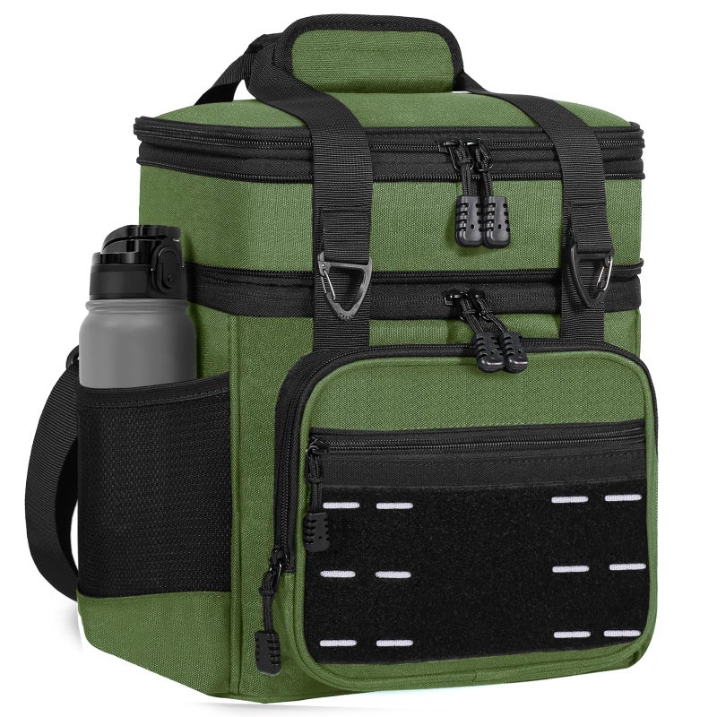 Lunch Box Cooler Bag  Insulated Tactical Lunchbox for Men  Large Lunch Pail for Adults Work Outdoor Shifts Trips Army Green 16L