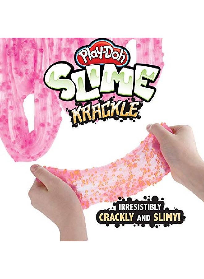 Play-Doh - Krackle Slime Blue & Pink 2 Pack Of Slime Compound With Beads For Kids 3 Years & Up - Image 1