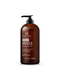 Botanic Hearth BOTANIC HEARTH Sore Muscle Massage Oil - with Arnica Montana Extract and Essential Oils - Warming and Relaxing - Soothes Tired Sore Muscles and Joints, 8 fl oz  - Image 1