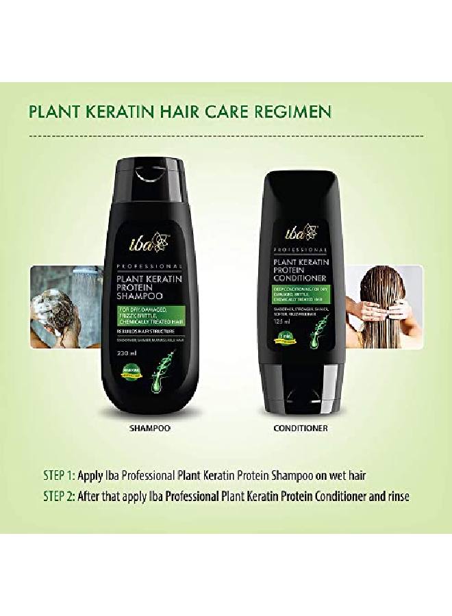 Iba شامبو وبلسم كيراتين نباتي (مجموعة من 2) خالي من الكبريتات وخالي من البارابين تركيبة رغوية عالية للشعر الجاف والمجعد والتالف - Image 4