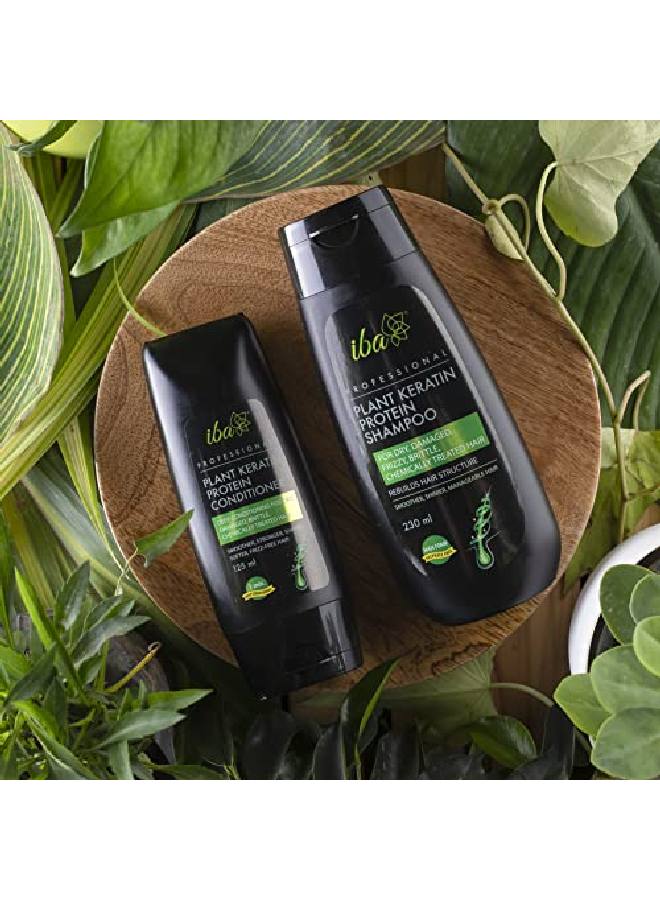 Iba شامبو وبلسم كيراتين نباتي (مجموعة من 2) خالي من الكبريتات وخالي من البارابين تركيبة رغوية عالية للشعر الجاف والمجعد والتالف - Image 3
