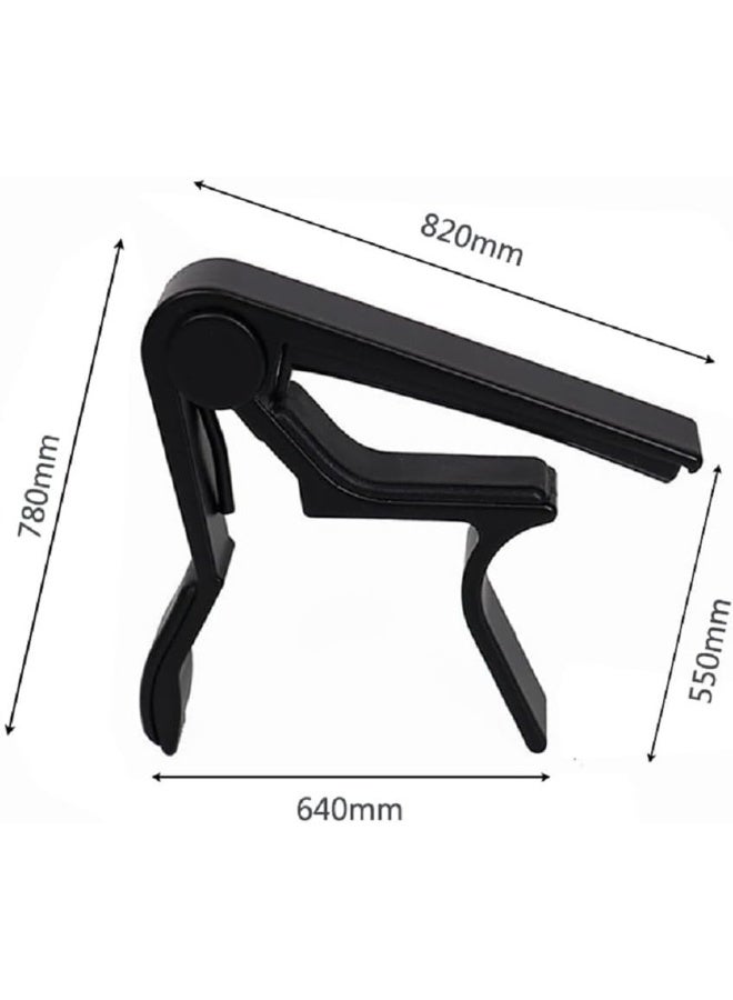 Namuai Namuai Megarya Guitar Capo, for 6 String Acoustic and Electric Guitars, Bass, Mandolin, Ukulele, Black Guitar Capo - Image 2