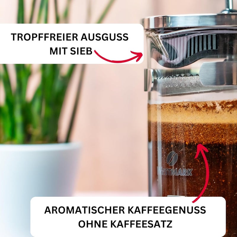 Westmark French Press 24702260 Coffee Maker 500 ml Brasilia BPA-Free Stainless Steel - Image 5