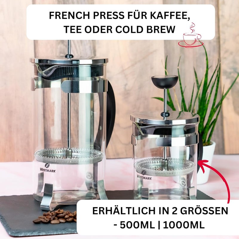 Westmark French Press 24702260 Coffee Maker 500 ml Brasilia BPA-Free Stainless Steel - Image 2