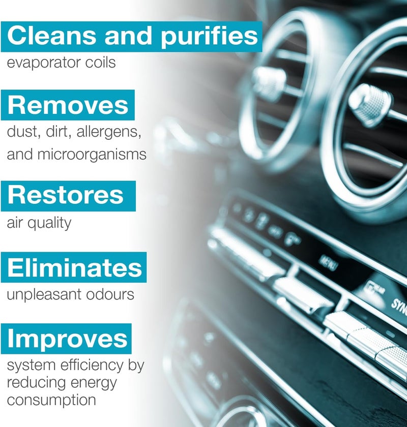 ERRECOM Total Care Purifying Treatment for Vehicle Air Conditioning Systems - 2 x 200 ml Aerosol Cans (MINT) - Image 3