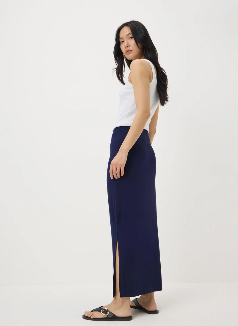 Matalan Navy Jersey Maxi Skirt