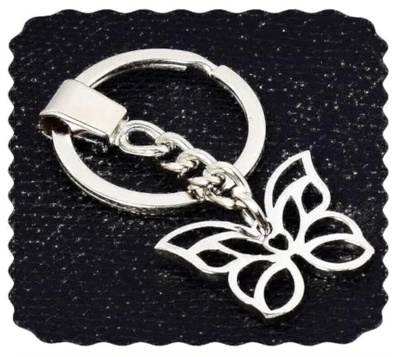 immatgar stainless steel car keychain keyring gift for men and women in shape of butterfly