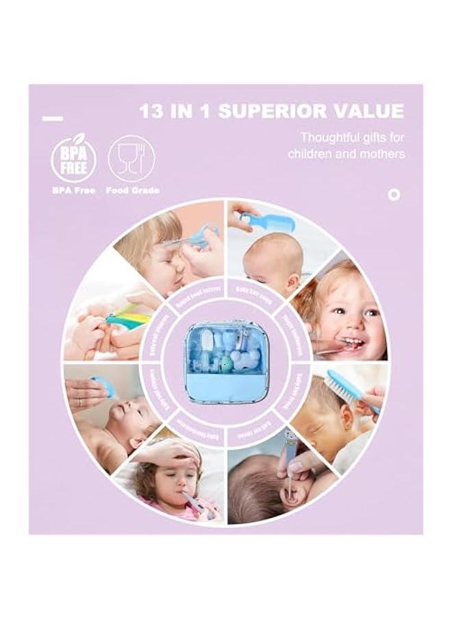 MIXDE 2024 Upgraded 13 in 1 Baby Grooming Kit, Infant Safety Care Set with Hair Brush Comb Nail Clipper  - Image 2