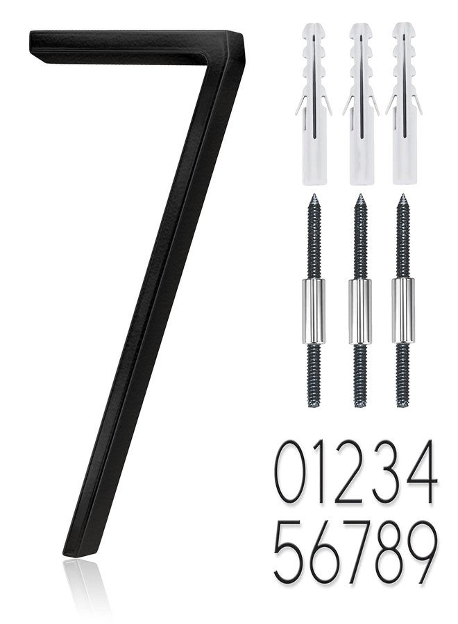 OLADOT 5" Stainless Steel Floating House Number, Metal Modern House Numbers, Mailbox Decor Number with Nail Kit, Coated Black, 911 Visibility Signage (7) - Image 1