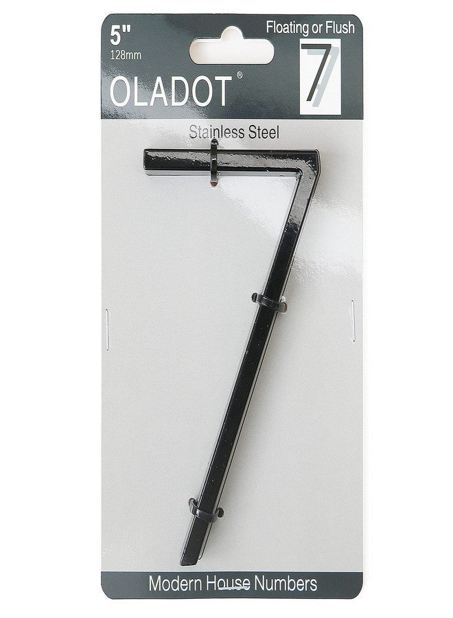 OLADOT 5" Stainless Steel Floating House Number, Metal Modern House Numbers, Mailbox Decor Number with Nail Kit, Coated Black, 911 Visibility Signage (7) - Image 2