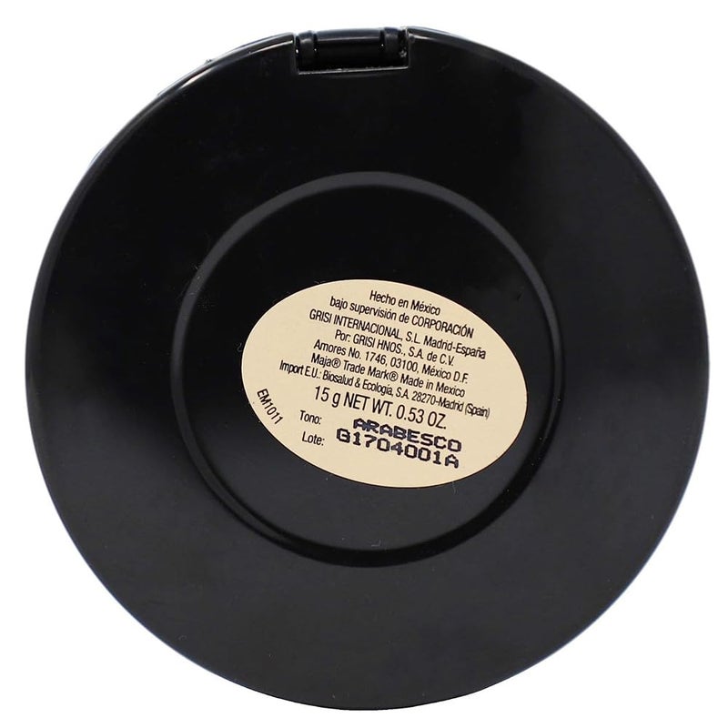 Maja Pressed Compact, Creme Powder for Flawless Uniform Coverage, Skin Matte, Without Shine, Long Lasting Effect, Pressed Powder with Mirror, Arabesco Color, 0.53 Oz